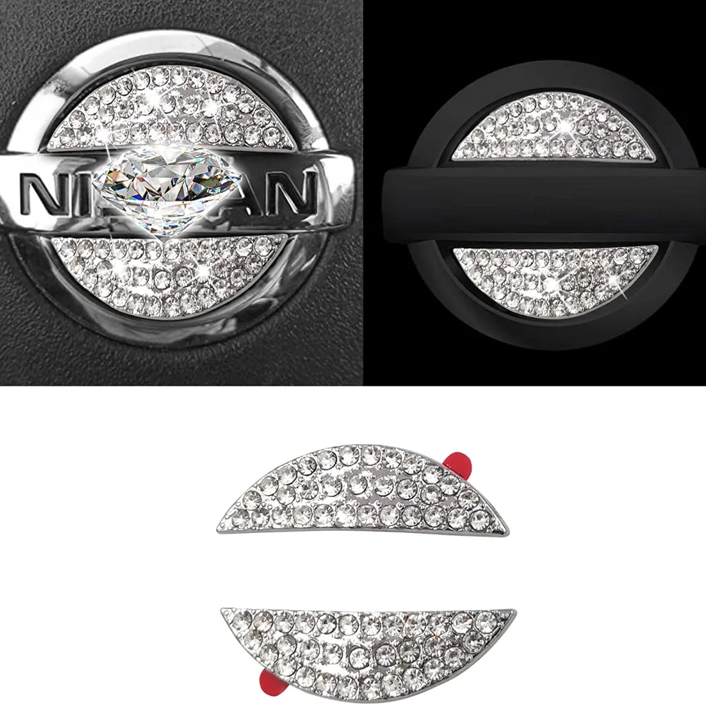 Блестящая эмблема на руль для Nissan Pathfinder Maxima Kicks Altima Sentra Rogue Juke Versa Bling Cover