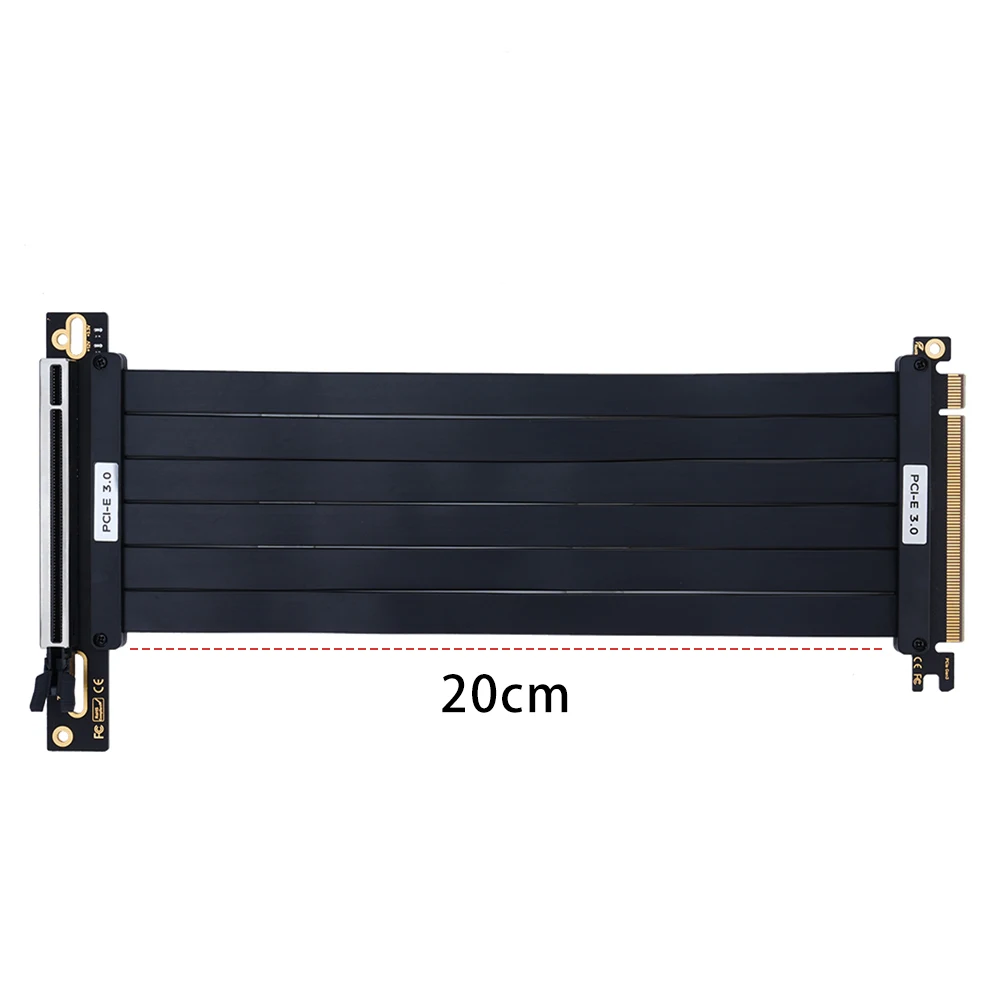 PCI-E 3.0 Riser Cable PCI Express Gen 3 GPU Extension Cord EMI Shielded Graphics Card Extension Cable PCIE 3.0 Extension Cable