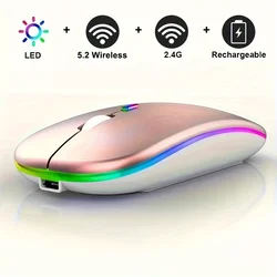 Sleek Rechargeable Wireless Bluetooth Mouse (Rose)