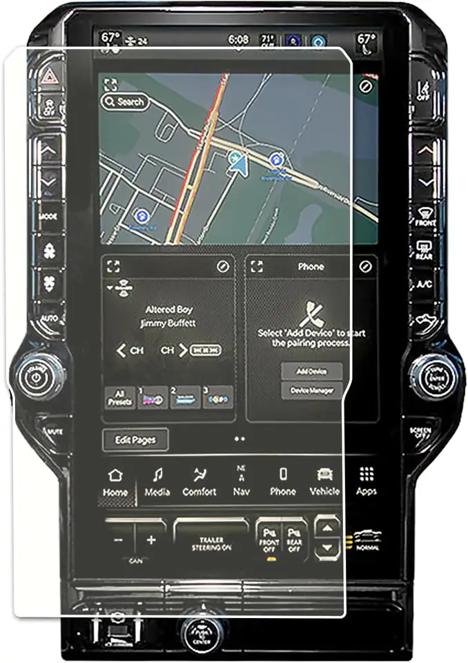CDEFG Compatible Avec MG HS EHS Plug-in Hybrid 2018-2023 2024 Navigation Film Protection D'écran Tactile 10,5 Pouces 4H Anti-Rayures HD GPS Film HS EV 2023 Accessoire [2 Pièces