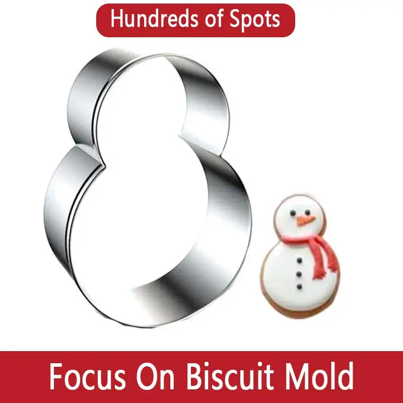 Christmas new snowman Cupcake Cookie Cutter patisserie reposteria Biscuit Mould Sugar Fondant Cake Decor Tools Bakeware Mold
