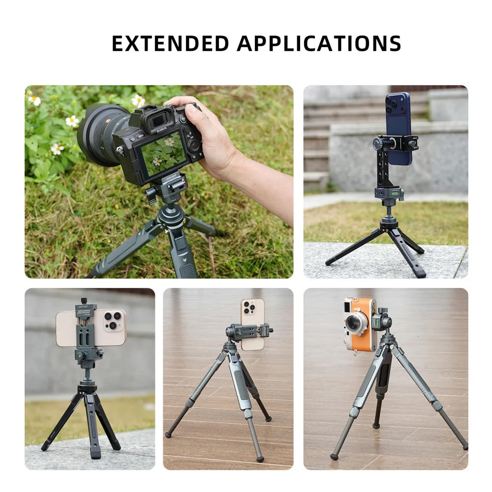 LEAPLIGHT Base Adaptation Trépied Cardan Inversé Rotule Aluminium 360°