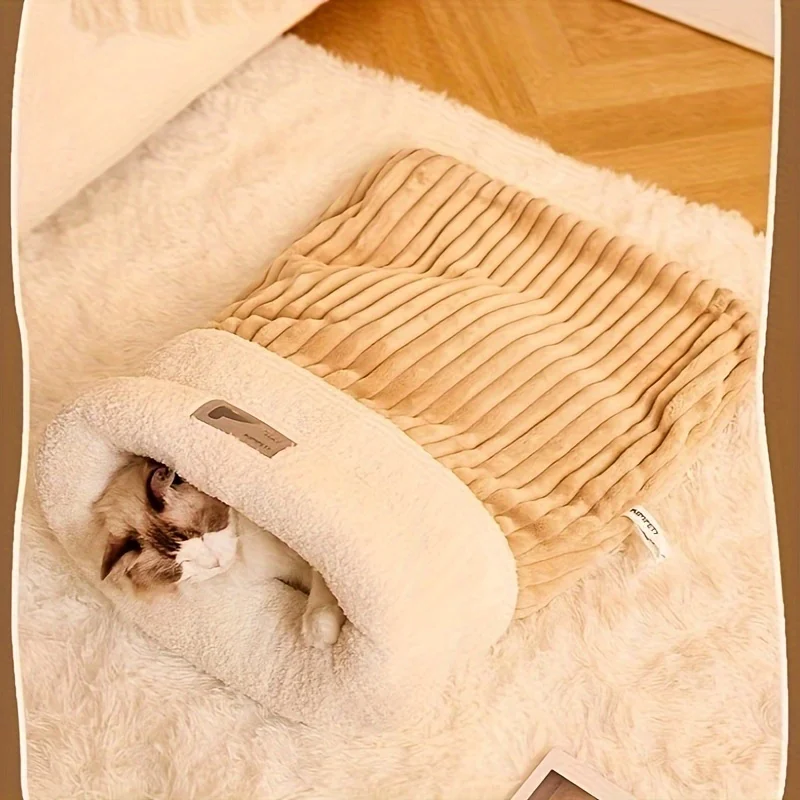 Cat Four Seasons Sleeping Bag Cat Nest, Cat Digging Nest Closed, Cat Safety Drilling Quilt Cat Nest