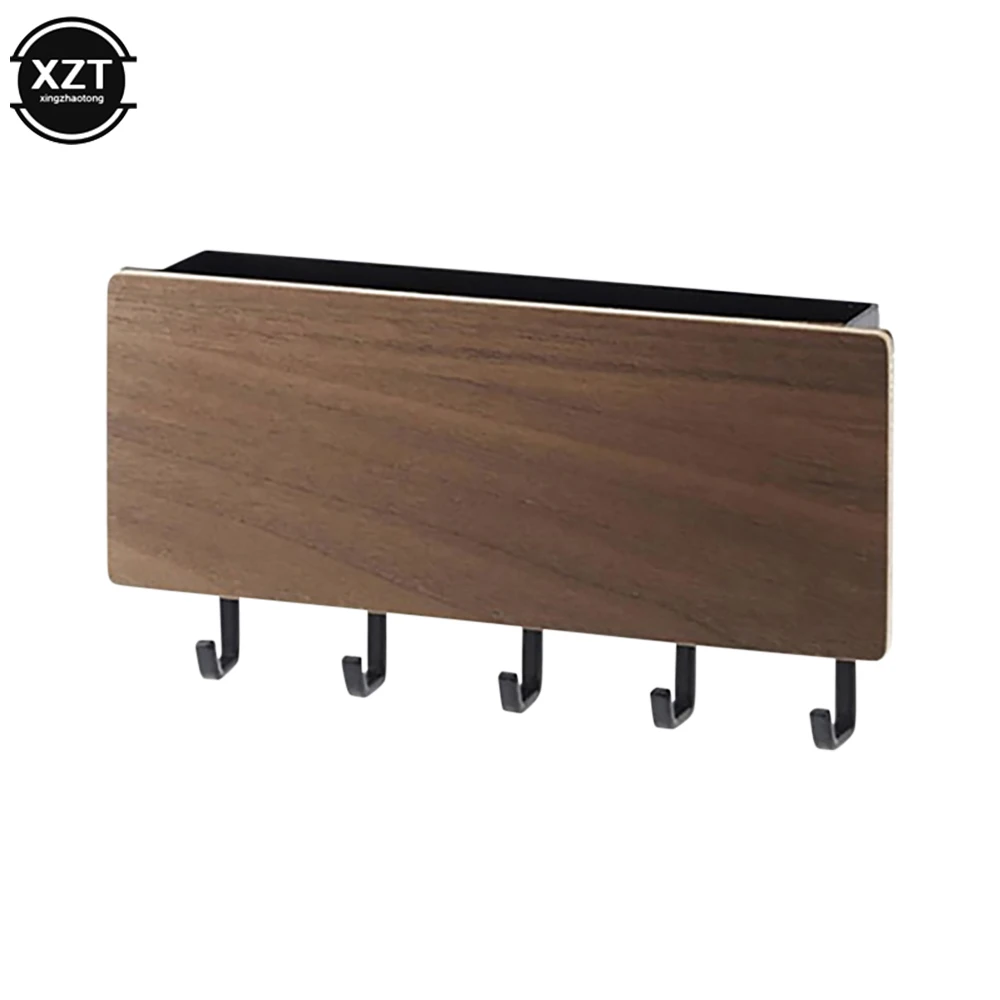 Wall Hanging Bamboo Key Hanger Holder Wall Organizer Rectangle Key Rack Hooks Coat Hooks Home Decoration Coat Hanger 5