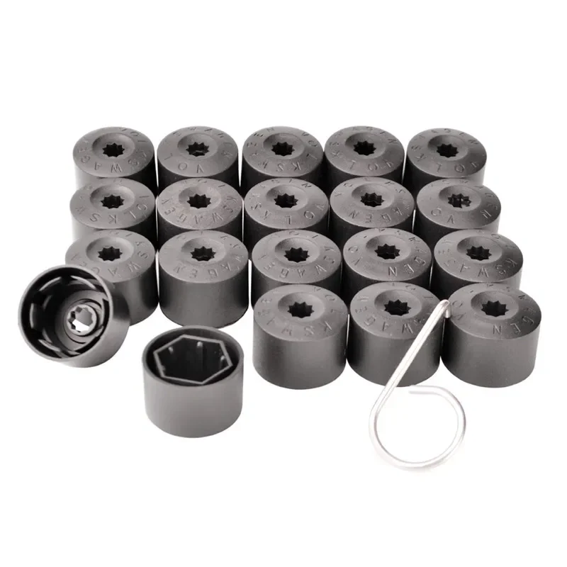 20Pcs for VW Tiguan Golf MK5 Passat B7 Wheel Tire Hub Cap Nut Bolt Cover Rim Tyre Screws Plugs Studs Car Decorations Accessories
