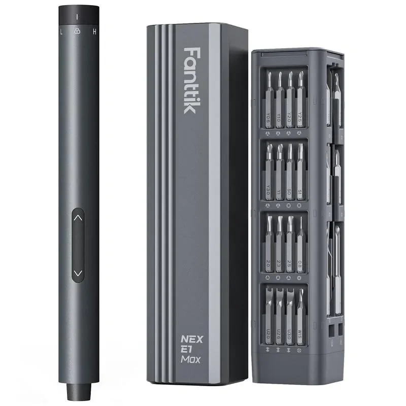 Fanttik E1 MAX 3.7V Mini Electric Screwdriver Precision Electric Screwdriver 50-in-1 Magnetic Bits Max 3 N.m Magnetic Storage