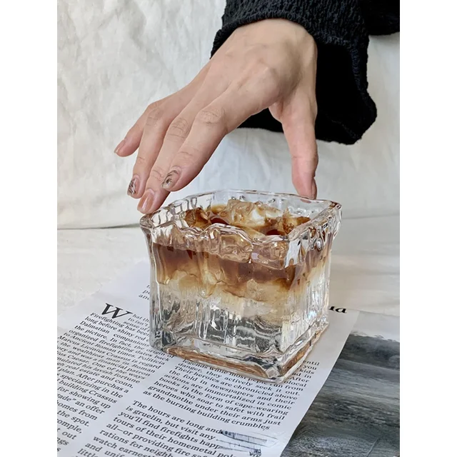 Ice Amerikai Kácika Kucház Retro Latte Cup Háztartási Üveg Advanced Sense Iváscsésze Tervezés Niche - Image 2