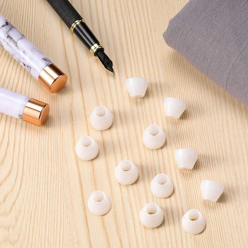 12 Pieces Pen Bushings White Pen Bushings Non-Stick Durable Synthetic for CA Finishing Turning