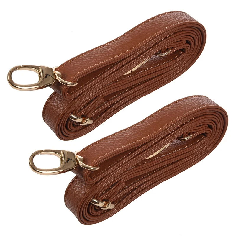 

ASDS-2X DIY Replacement Leather Bag Shoulder Strap Handle Cross Body Adjustable 140 X 2Cm, Brown