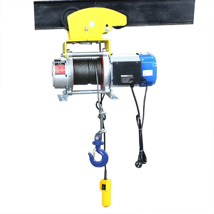 Promotion Low Noise Aluminum Shell Electric Winch 110V 220V 380V 440V 500kg 1500kg 1.5 2 Ton Wire Rope Mini Lift