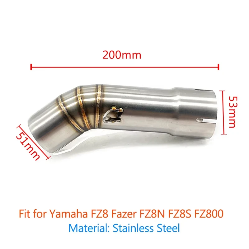 High-Performance Motorcycle Exhaust System with Slip-On Muffler and Middle Link Pipe