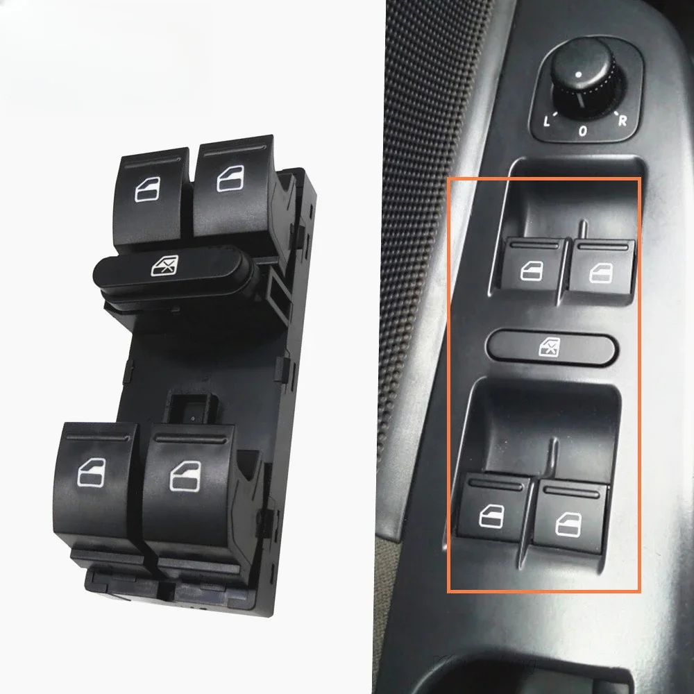 파워 윈도우 마스터 스위치 제어 단추, VW 제타 티구안 골프 GTI MK5 MK6 파사트 B6 CC 시트 레온 MK2 5ND 959 857, 5ND959857