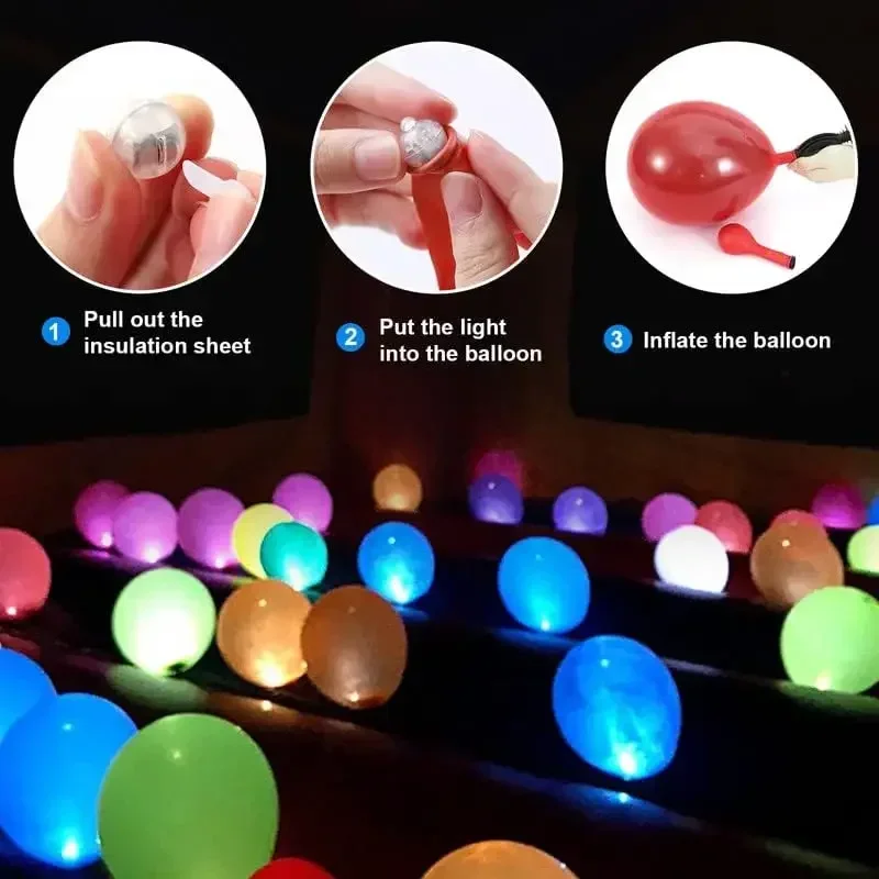10/50pcs Mini Round Balloon Light Tumbler Ball RGB LED Flash 6 Colors Lamps Lantern for Christmas Wedding Party Birthday Decor