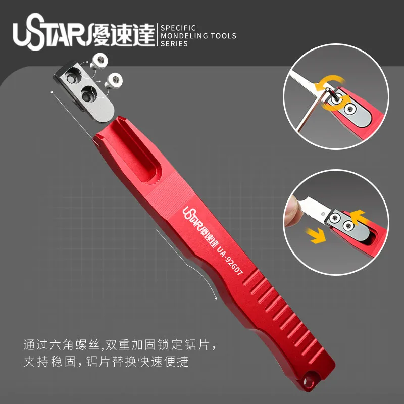Ustar Light Alloy Cutting Handsaw Model Cutting Transformation Tool Hobby Making Accessories