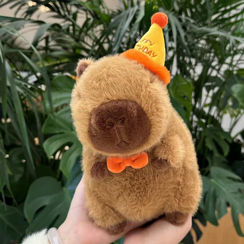 

Kawaii Capybara Plush Toy Lovely Capybara Stuffed Doll Birthday Series Soft Cartoon Animal Pillow Kids Girl Gift