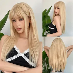 EASIHAIR Long Silky Straight Black Wig with Bangs - Natural - Looking Heat Resistant Synthetic Hair (Wl1144 - 1)