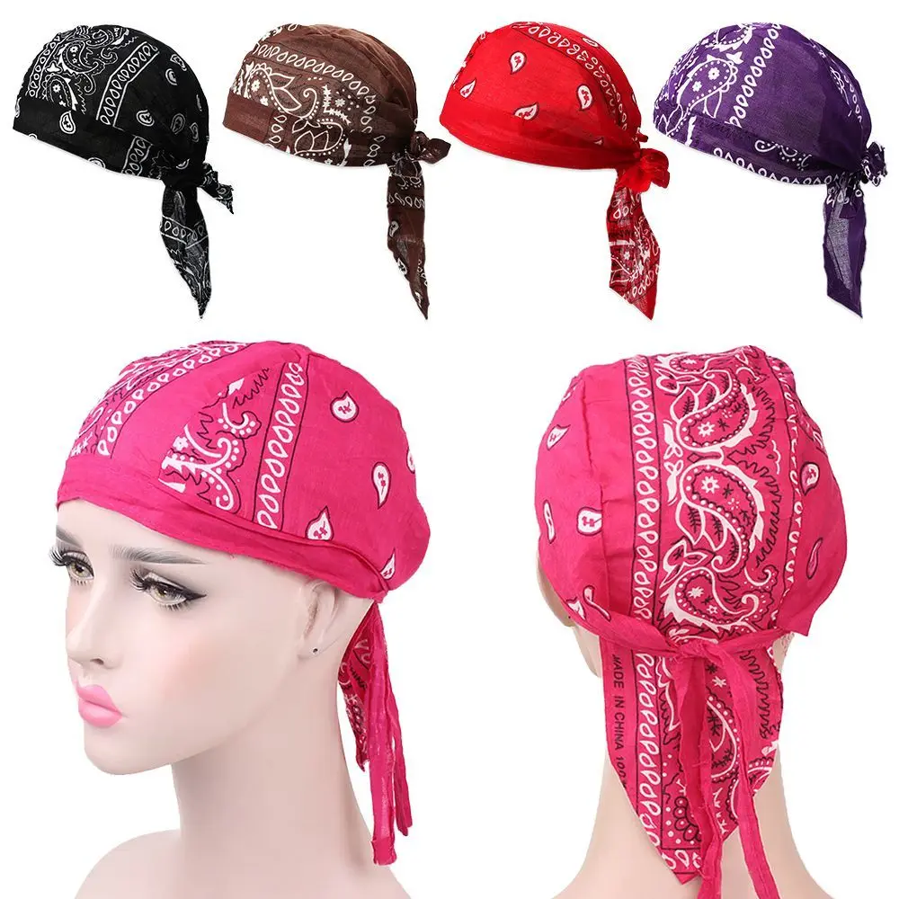 Dry Elastic Cotton Headscarf Bandana Pirate Hat MuslimTurban Hair Loss Cap
