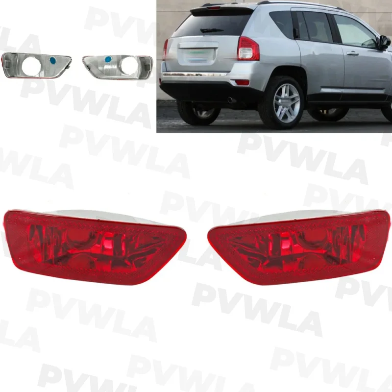 

Для Jeep Compass 2011 2012 2013 2014 2016 пара левый и правый задний бампер отражатель фотолампа автомобильные аксессуары