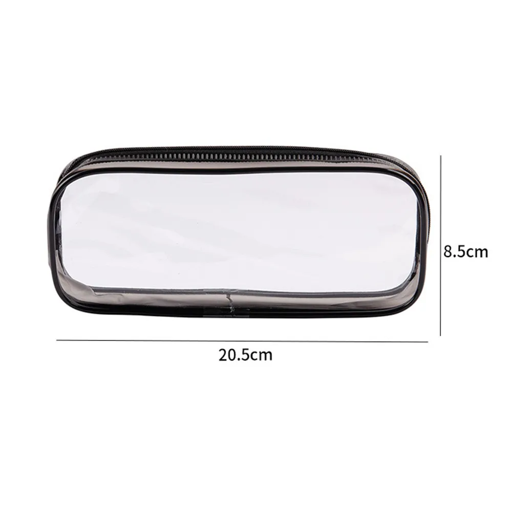 Large-capacity zipper transparent pencil case school office stationery storage box pencil cases