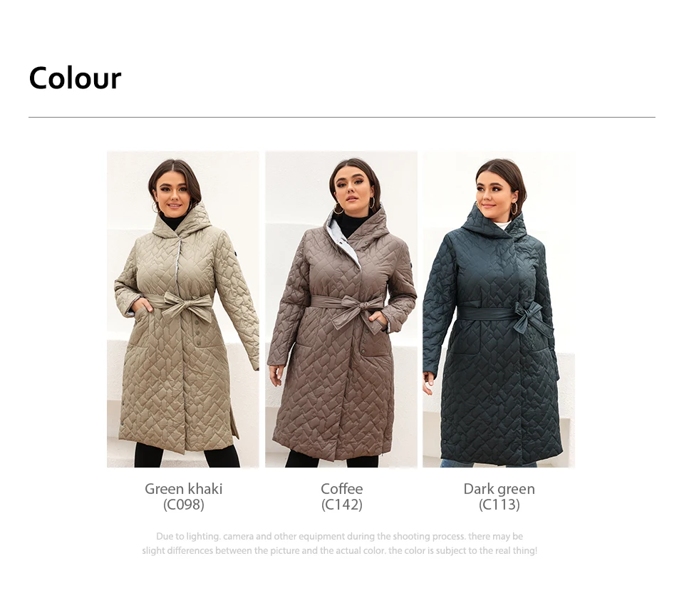 HaiLuoZi-casaco longo acolchoado para mulheres, casaco feminino,