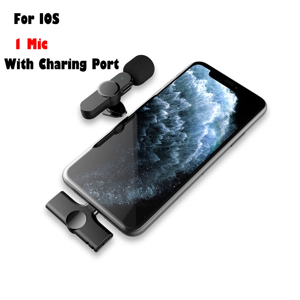 headphones with mic Special Wireless Lavalier Microphone Portable Audio Video Recording Mini Mic FOR IPhone/Android Phone Camera Live Game dynamic microphone Microphones