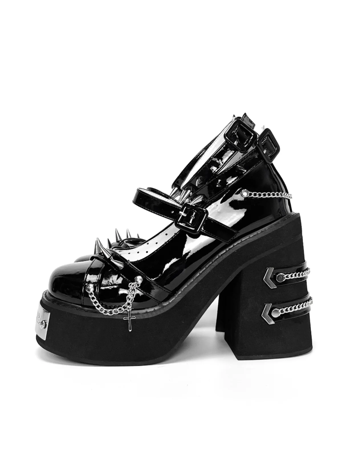 Japanese Retro Gothic Y2k Subculture Rivets Thick Heels High Heels Women's Shoes Sweet Lolita Shoes Spicy Girl