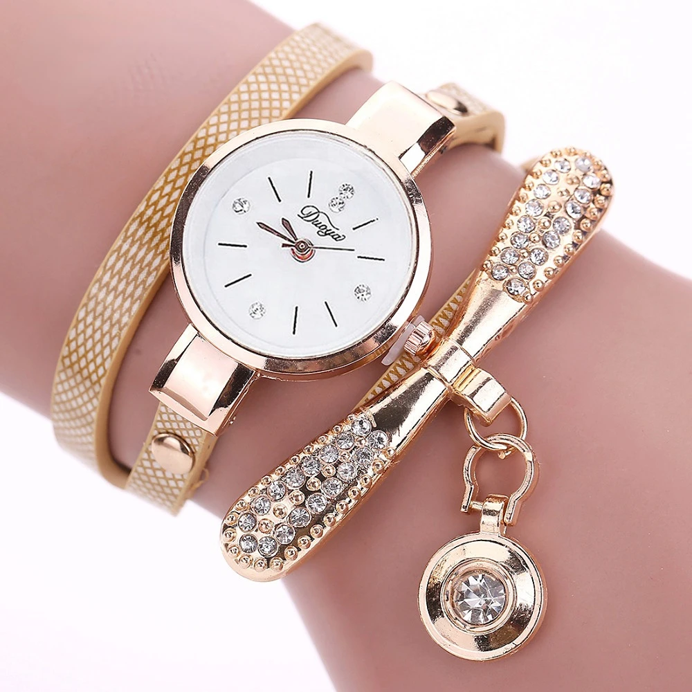 

Duoya Brand Bracelet Watches For Women Luxury Gold Crystal Fashion Quartz Wristwatch Clock Ladies Vintage Watch Dropshipping