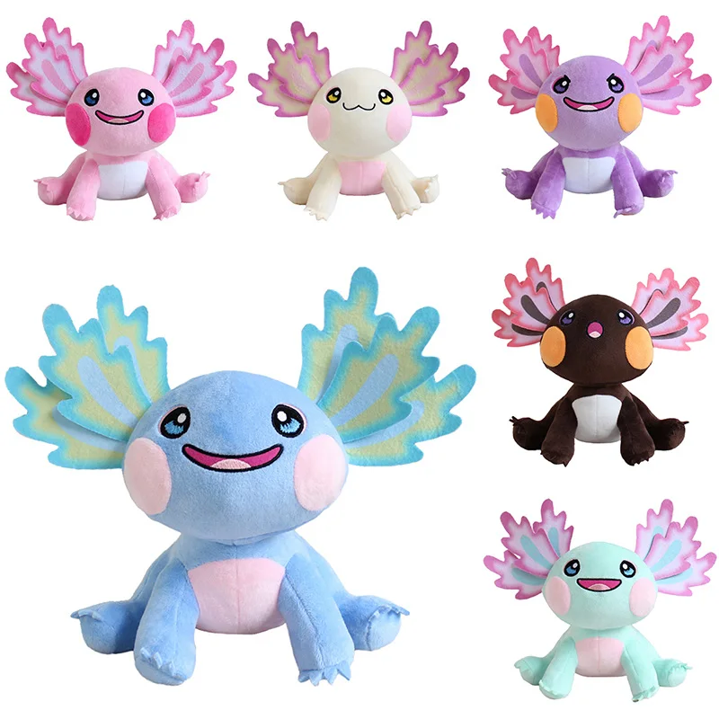 

Новые милые красочные плюшевые игрушки Axolotl, Мультяшные мягкие игрушки в виде животных, саламандра, плюшевые куклы, аниме кавайные игры, мяг...