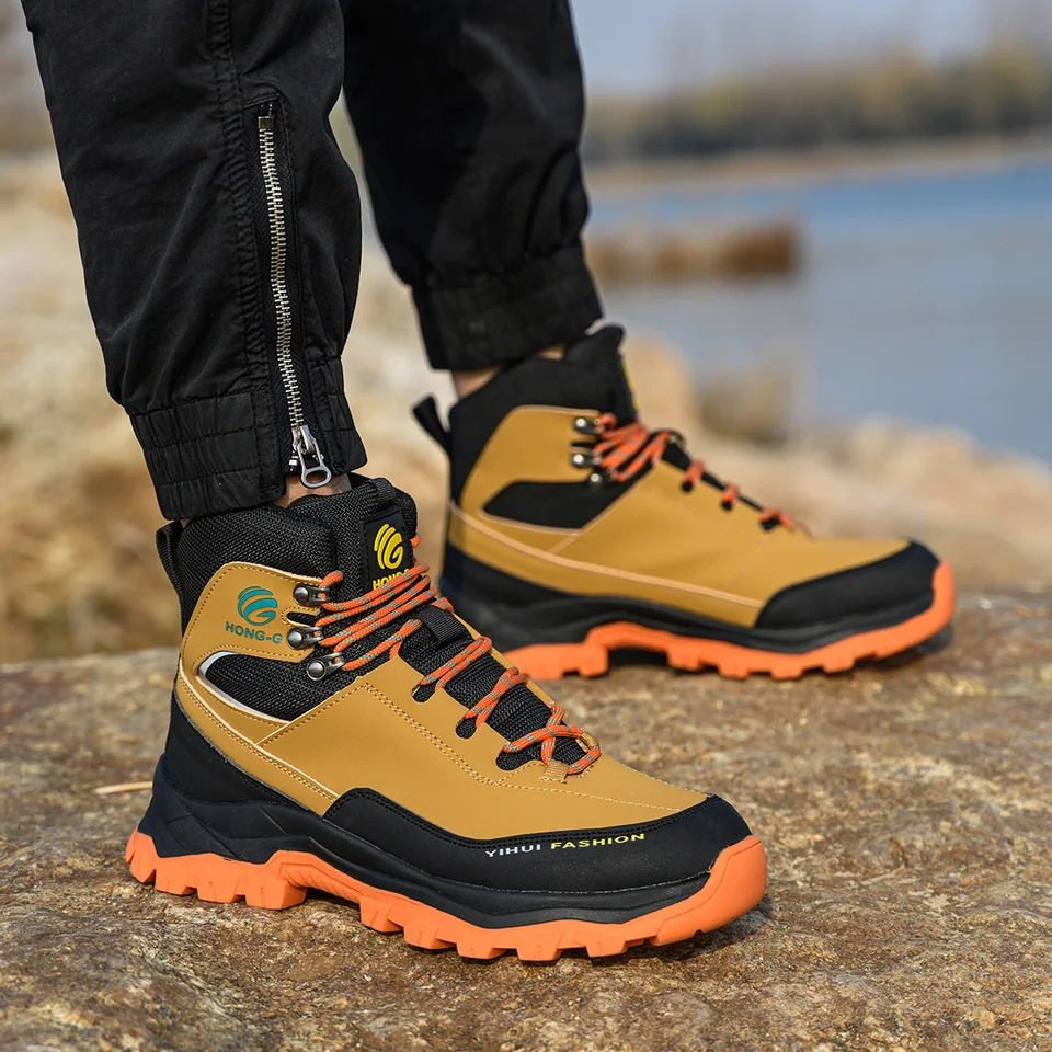 Men's Breathable Steel Toe Safety Work Boots