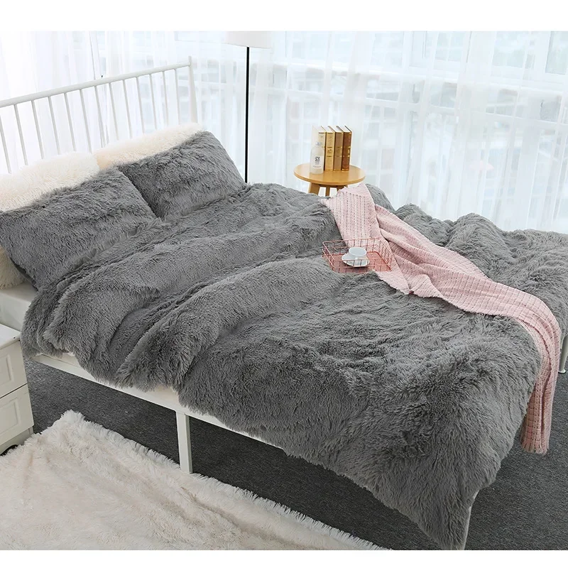 

Comfort Faux Fur Throw Blanket Double Sided Soft Warm Fluffy Blankets for Couch and Bed Grey Throws for Sofa Large