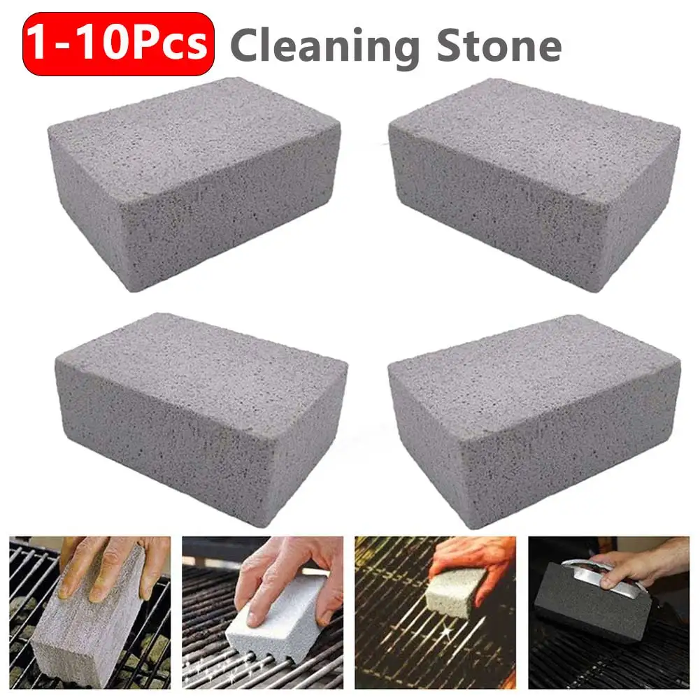 1-10Pcs BBQ Grill Cleaning Brick Block Barbecue Cleaning Stone Racks Stains Grease BBQ Tool Kitchen Oil Stain Brush