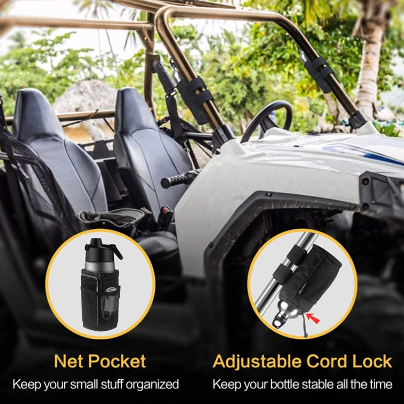 Bicycle Motorbike Water Cup Holder Outdoor Oxford Cloth Bottle Bag Trolley Wheelchair with Mesh Bag Insulated Bumper Cover bicycle water bottle cage bicycle bottle holder water bottle holder 1PC