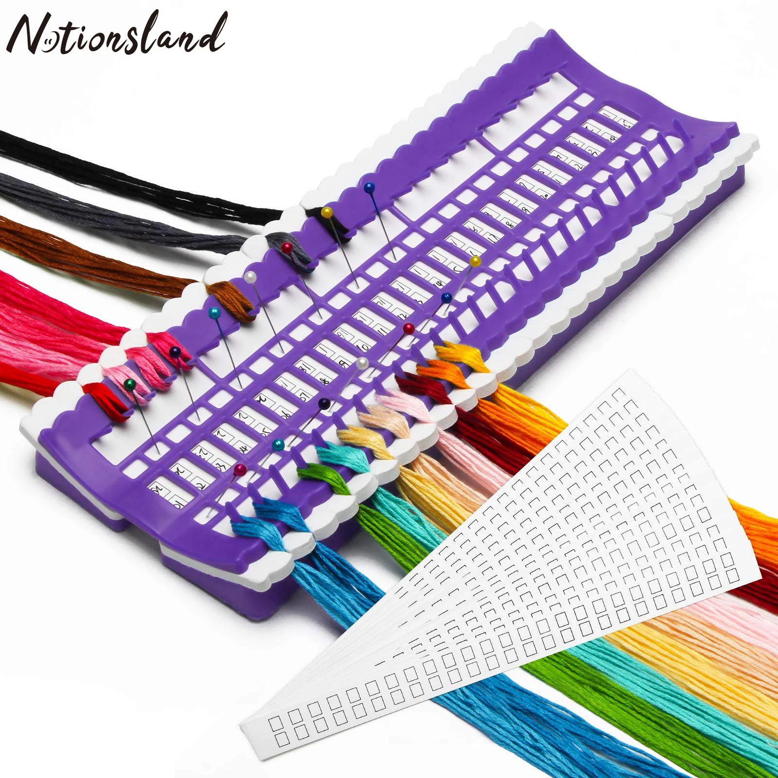 

50 позиций органайзер с нитью, полка с вышивкой для крестообразного держателя с 15 сменными бумажными карточками