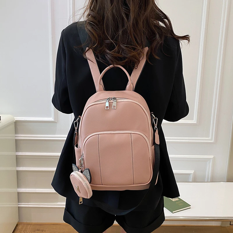 Trendy Leather Women Backpack Vintage Pu Daypack Mochilas Crossbody Casual  Travel Bag Retro Student School Bag Rucksack - AliExpress