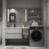 Washing Table Bathroom Cabinet Washing Machine Integrated Cabinet Laundry Cabinet 2