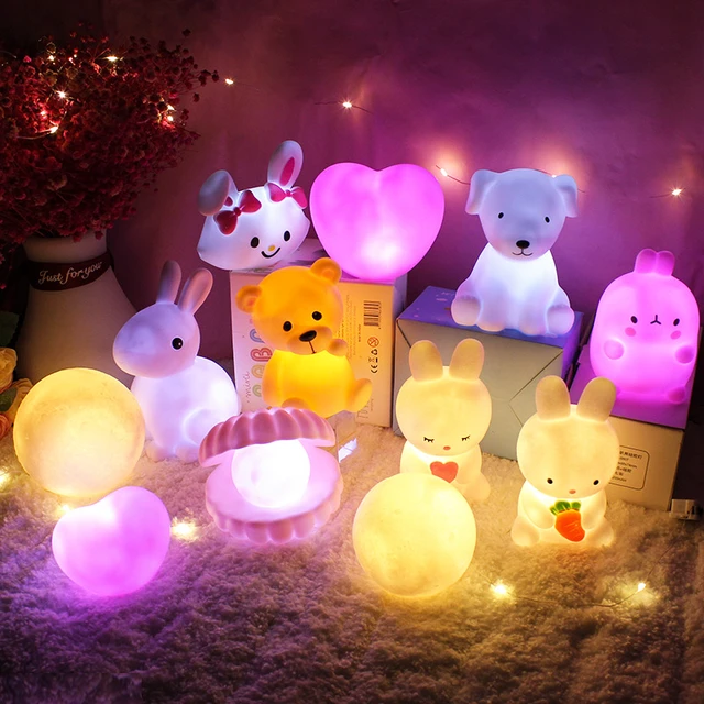 Veilleuses Led Lapin De Pâques, Lampes De Décoration Mignonnes