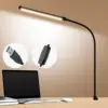 A LED Desk lamp with Clamp, Eye-Caring Clip on Lights for Home Office, 3 Modes 10 Brightness, Long Flexible Gooseneck,Metal 1