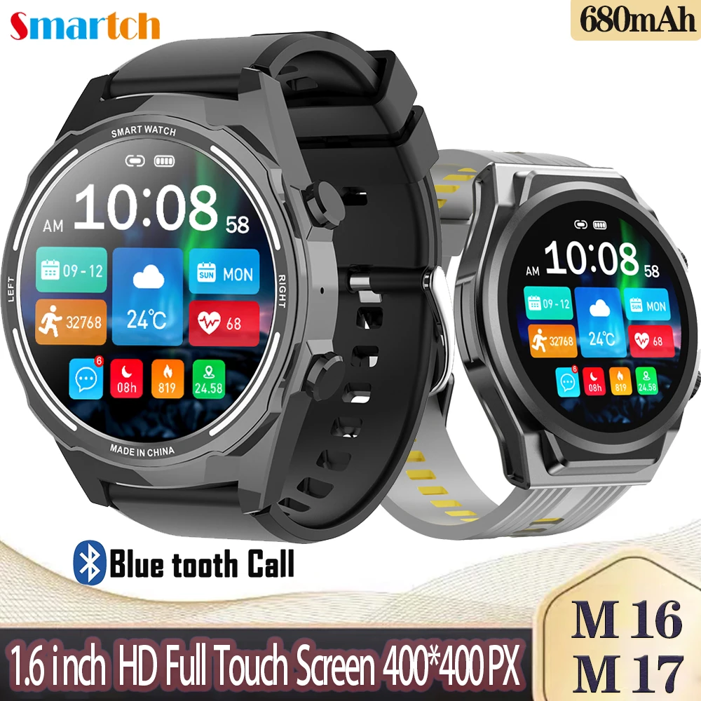 

1.6 Inch 400*400 Touch Screen Blue Tooth Call Remind Smart Watch Heartrate Test Sports Fitness Waterproof Women Smartwatch Men