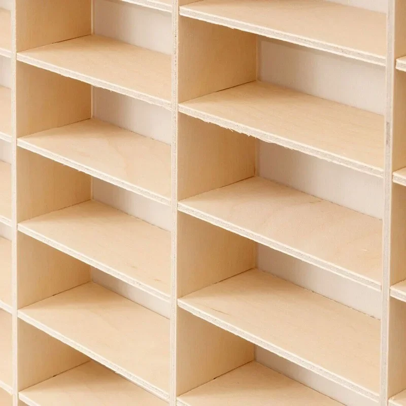 Solid Wood Storage Box Storage Box Organizer Box Storage Solid Wood Domeka Car Storage Cabinet Wall Shelf Wooden Toy Multi-Grid - 6