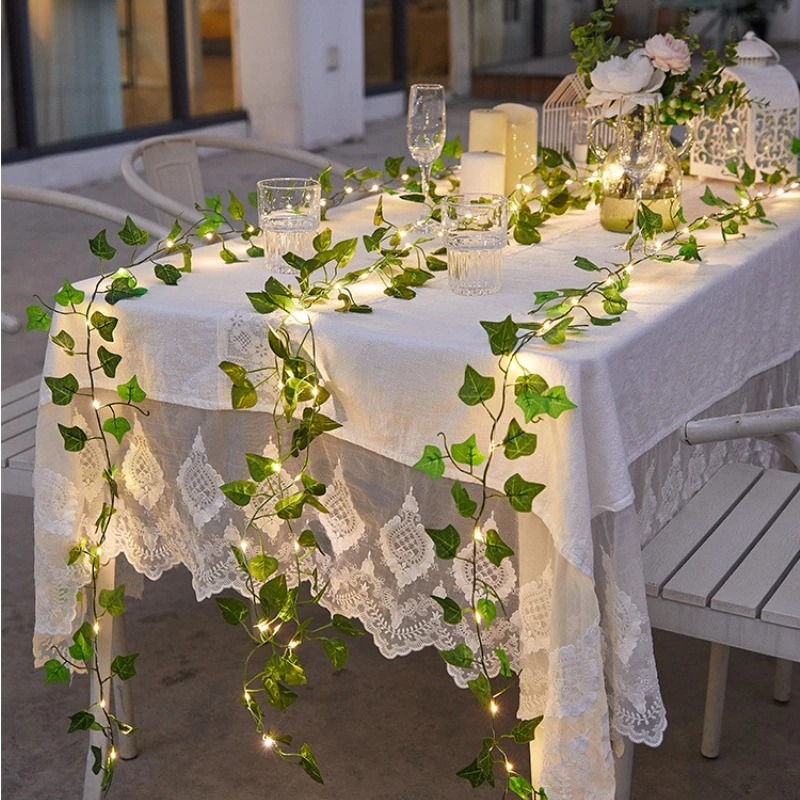 

Solar Vine String Lights Outdoor Water Resistant Ivy Lights LED Artificial Green Plant Decoration Maple Leaf Garland Lamp