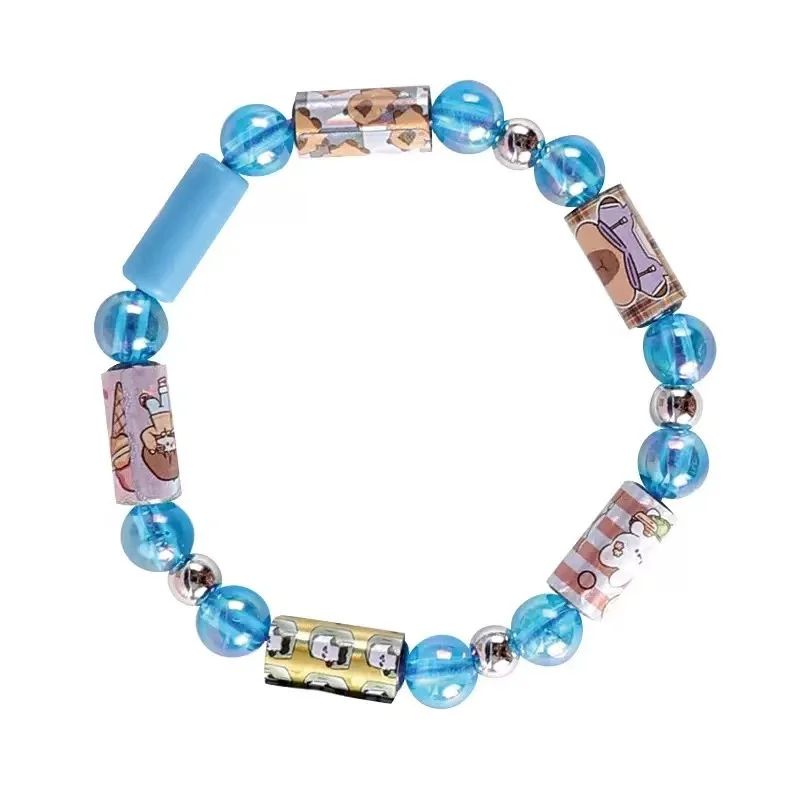 DIY Creative Sticker Bracelet Kit - Bead and Stationery Craft Set