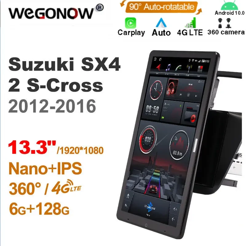 

1920*1080 13.3'' Ownice Android10.0 Car Multimedia for Suzuki SX4 2 S-Cross 2012-2016 Auto Radio Audio 4G LTE 360 Optical No DVD