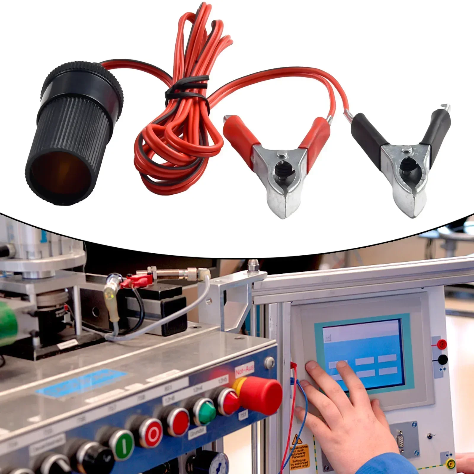 12V 24V Auto Presa Accendisigari Adattatore Femmina Clip A Coccodrillo Cavo Di Prolunga Della Batteria Per Bollore Aspirapolvere Parti Di Automobili - Foto 4