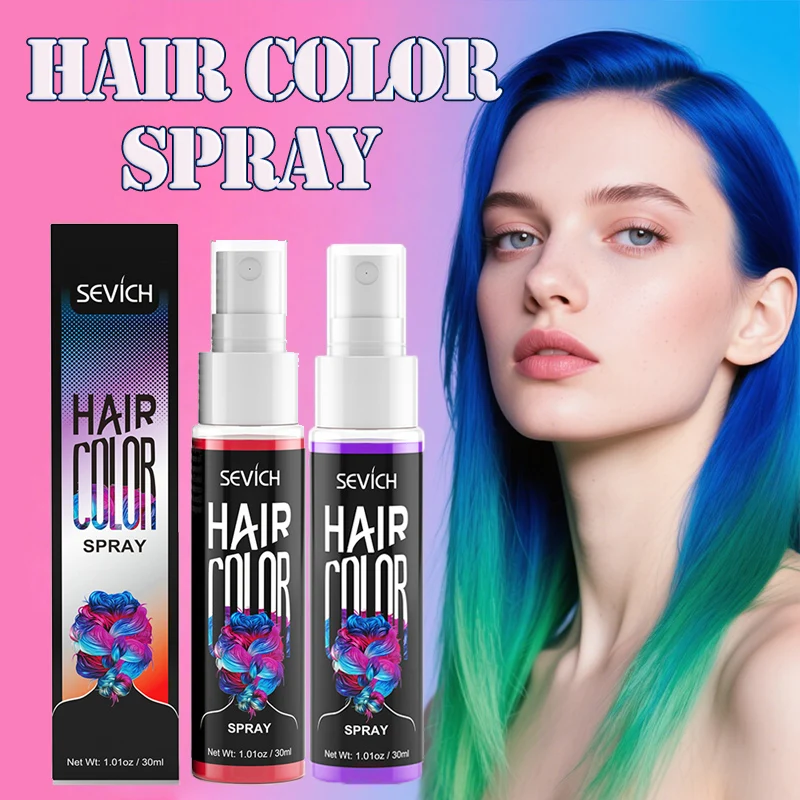 Temporary Hair Color Spray One-Time Hair Dyeing Instant Salon Multi Color Dye Makeup Chalk Washable DIY Party Styling