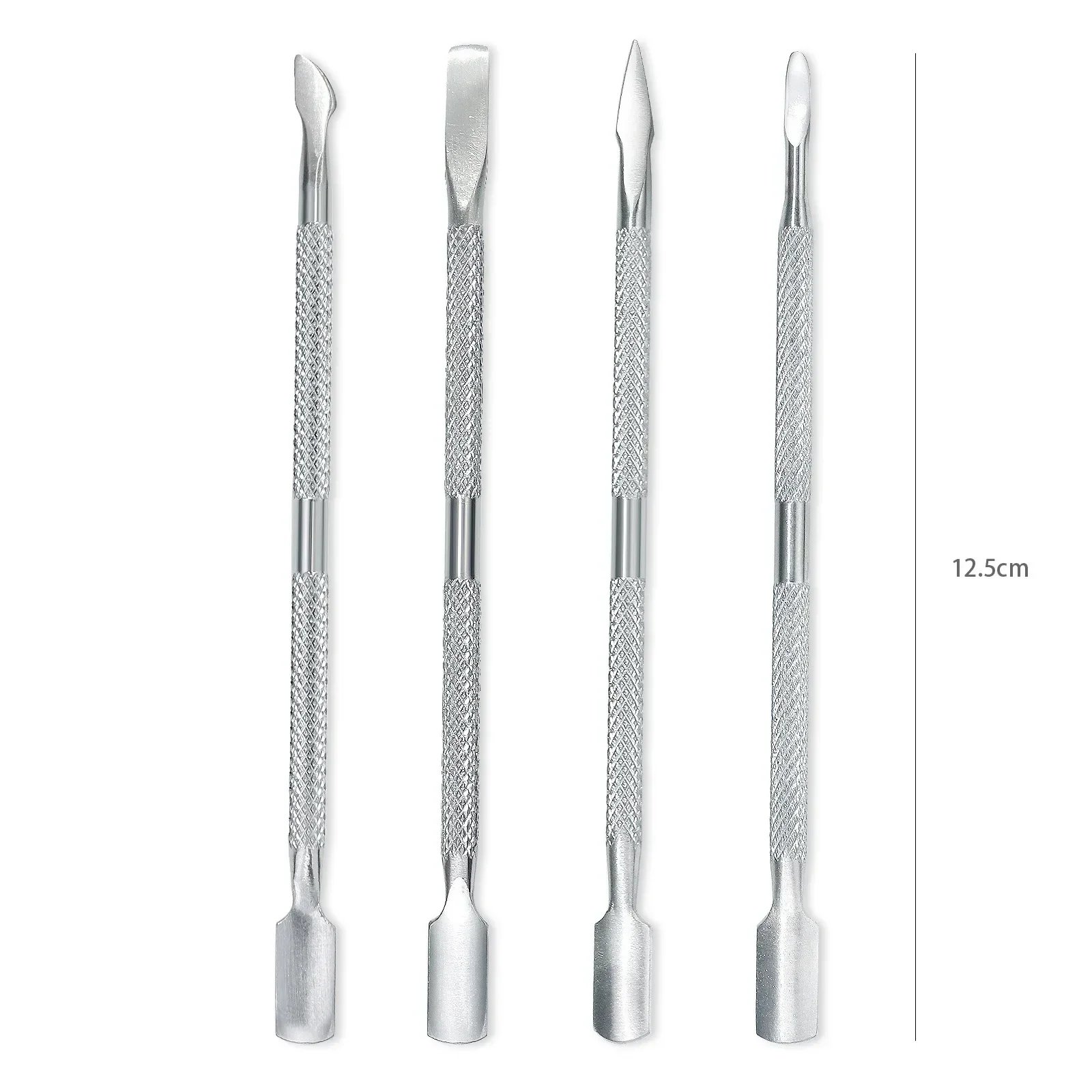 Stainless Steel Cuticle Remover Double Sided Finger Dead Skin Push Nail Cuticle Pusher Manicure Nail Care Tool 4pcs/Lot manicure tools