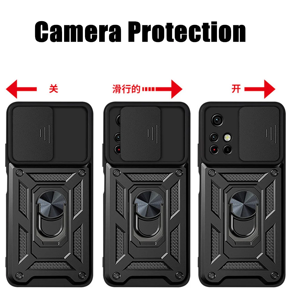 Xiaomi Poco M4 Pro Camera Protect Case For Poco M4 Pro M3 Pro 5G Poco F3 Armor Ring Cover For Poco X3 Pro X3 Nfc Poco M3 C3 Capa