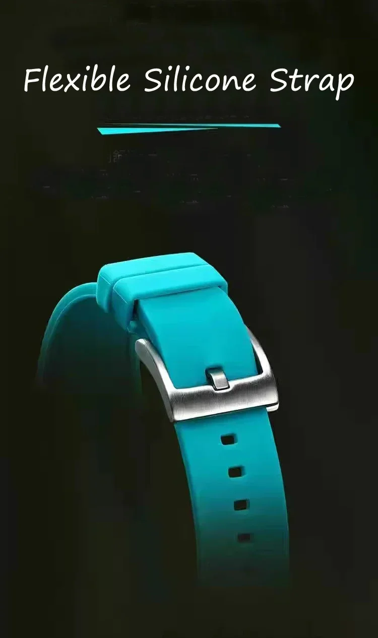 2025 AILANG Marken-Herrenuhr mit Tonneau-Gehäuse, Automatik-Mechanik, Skelett-Design, Wasserdicht, Leuchtend, Silikonarmband – Detail 9