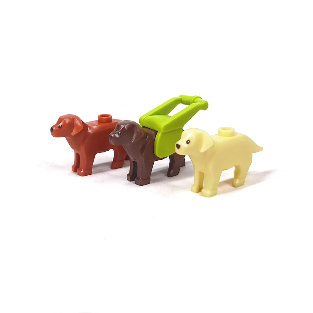 MOC Baby Animals Cat Building Blocks Pig Piggy Kitten Black Rat Wolf Snake Parrot Farm Scene Bricks Assemble Toys Children Gift 4
