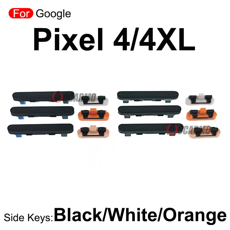 Side Button Keys Power On Off Volume Button Replacement Parts For Google Pixel 4 XL 4XL Black White Orange Phone