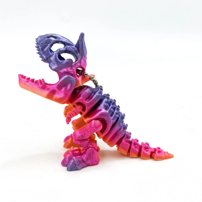 Rotatable T-Rex Skeleton Fidget Toy - 3D Printed Dinosaur Desk Decor & Novelty Gift